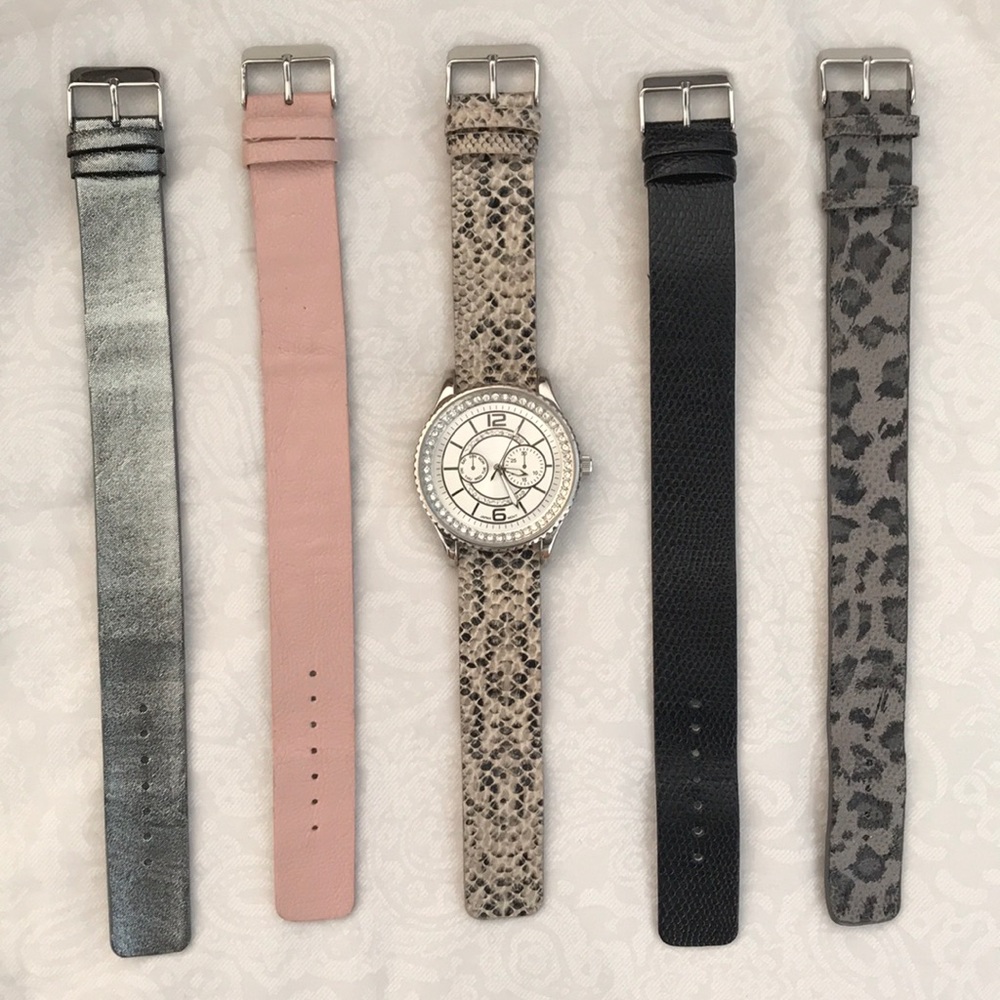 ALDO Silver Watch with Removable Straps